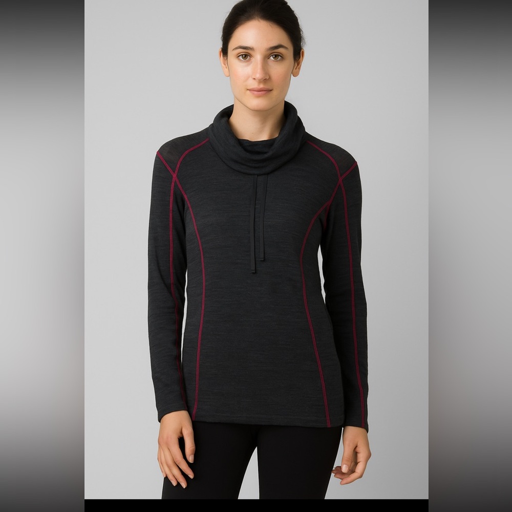 Cabelas + Icebreaker Shirt Woman Large High Neck Long Sleeve Baselayer Gorpcore